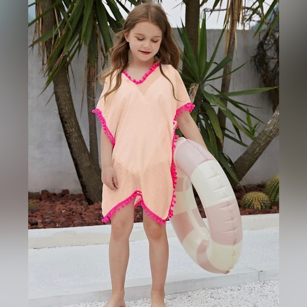 Little Girl’s Swim Coverup Pink